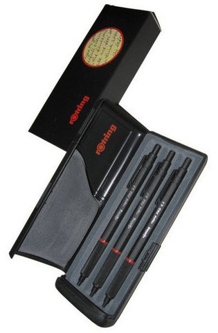 Rotring Rapid Pro Black из  карандашей (0,5 mm; 0,7 mm и 2,0 mm) (rapidpro_set)