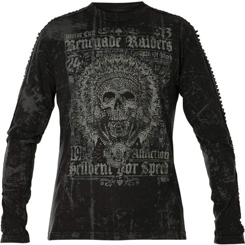 Affliction | Футболка лонгслив мужская Renegade Raider Black A22402 перед