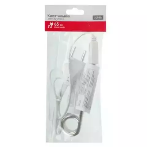 Электрокипятильник 1000Вт 220В шнур 65см погружная часть 10 см