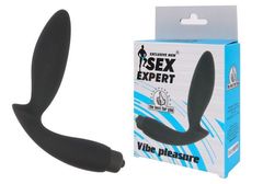Чёрный вибростимулятор простаты Sex Expert Vibe Pleasure - 