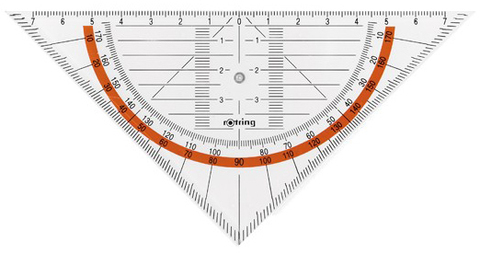 Угольник-транспортир Rotring Centro пластик 16х14 mm без держателя (S0237630)