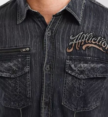 Affliction | Рубашка мужская Ratify Shirt 110WV872 карман