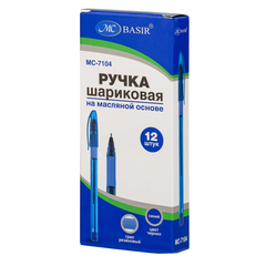 
          Ручка шариковая, масляная, Basir, синие чернила, синий корпус