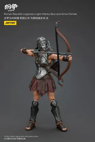 Фигурка Легионер Женщина Легкой Пехоты с Луком масштаб 1/18 Roman Republic JoyToy