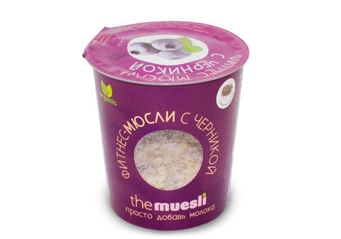 Фитнес мюсли с черникой TheMuesli, 65г