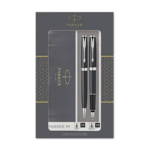 Набор Parker Sonnet (2093259) LaqBlack CT подар.кор. ручка роллер, ручка шариковая