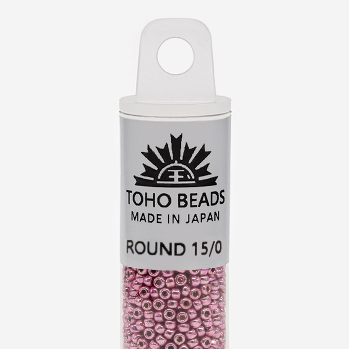 Японский бисер TOHO Round 15/0 (№PF553), непрозрачный глянцевый с металлическим блеском