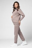 Утепленный спортивный костюм для беременных и кормящих 15420 какао