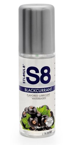 Смазка на водной основе S8 Flavored Lube со вкусом черной смородины - 125 мл. - Stimul8 STF7407black