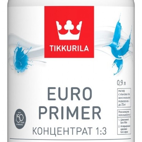 Tikkurila Euro Primer/Тиккурила Евро Праймер акриловый грунт-концентрат