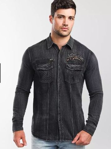 Affliction | Рубашка мужская Ratify Shirt 110WV872 перед