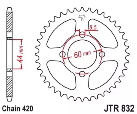 Звезда ведомая JTR832 52