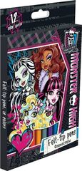 Цветные фломастеры, 12 шт. Monster High