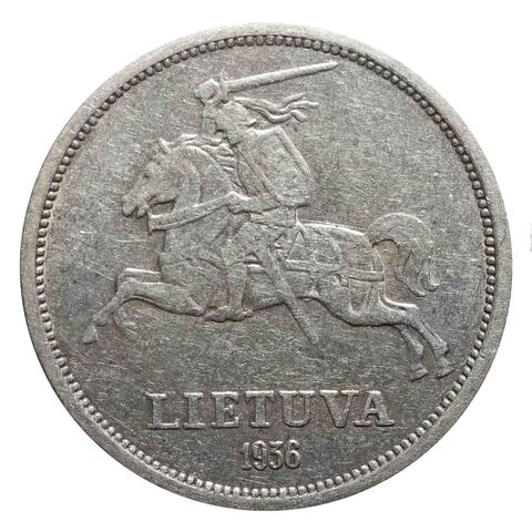 5 лит. Йонас Басанавичюс. Литва. 1936 год. Серебро. VF-