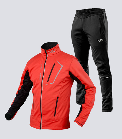 Утеплённый лыжный костюм 905 Victory Code Dynamic A2 Red без лямок мужской