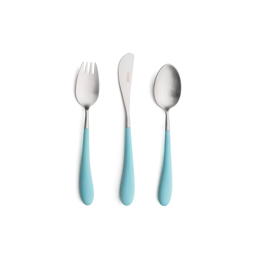 Набор столовых приборов Cutipol Alice Turquoise 3пр бирюзовый ALI.3.T, арт. ALI.3.T - фото 1