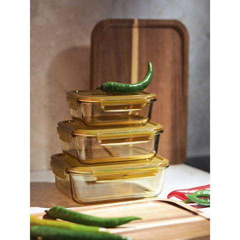 Контейнер для хранения и переноски продуктов 630мл Smart Solutions янтарного цвета