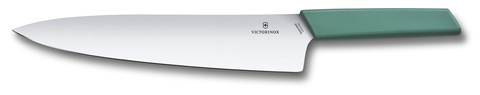 Нож кухонный Victorinox Swiss Modern (6.9016.2543B) стальной разделочный лезв.250мм прямая заточка зеленый блистер