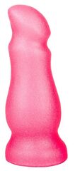 Розовая анальная пробочка с приплюснутым кончиком - 13 см. - 
