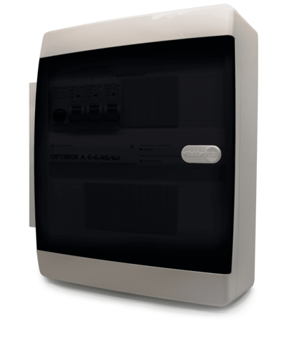 Модуль-шкаф автоматики вентиляции Electrotest OPTIBOX A E-6.4S/6А (c выносным пультом управления, для 1 и 2 фазных нагревателей, для 1ф. двиг. с 3-мя скоростями)