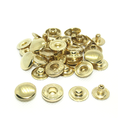 Кнопка Альфа сталь d 9,5 мм, золото