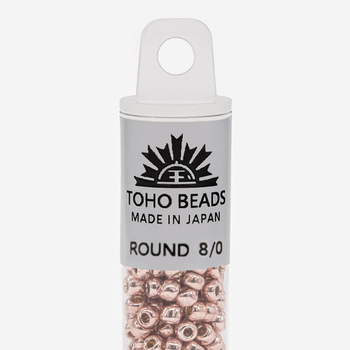 Японский бисер TOHO Round 8/0 (№PF552), непрозрачный глянцевый с металлическим блеском