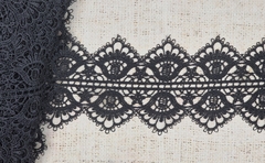 Кружево плетеное, ш. 10 см, чёрный