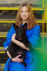Веточка. Платье льняное с подъюбником под пояс с вышивкой PL-422549