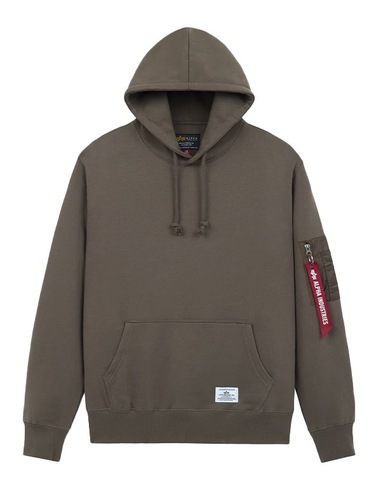 Толстовка Alpha Industries Utility Pocket Hoodie Espresso (Темно-коричневый)