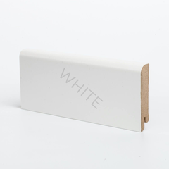 Плинтус МДФ W02-80 Белый 80х16х2050