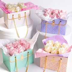 Сумка для цветов с цепочкой, Сиреневый, 15*10,5*10 см (Д*В*Ш), 1 шт.