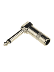 L-образный штекер, разъём на 6.35мм (2 пина)