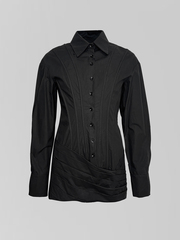 Платье-рубашка 713 короткое корсетное