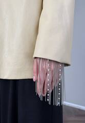 Браслет манжета с цепочками длинными на всю ладонь