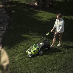 Газонокосилка Greenworks G40LM49DBK4 40V (49 см) аккумуляторная, с АКБ 4 А/ч и ЗУ