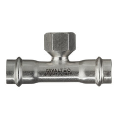 Тройник Valtec с вн.р. нерж. сталь 18х1/2