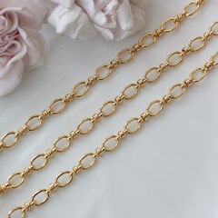 Цепочка 9*6 мм, позолота, 50 см, А216