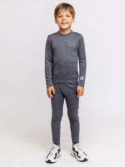 487-26з Термобелье двухслойное, черный меланж