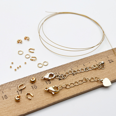 Набор для закрепки с ювелирным тросиком Flexy7/SakuLux 0,3 мм, цвет золото