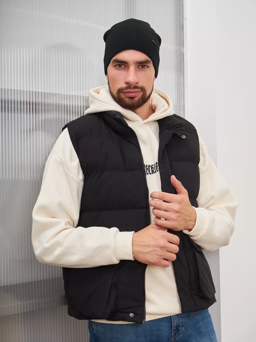 Шапка бини зимняя весенняя с флисом