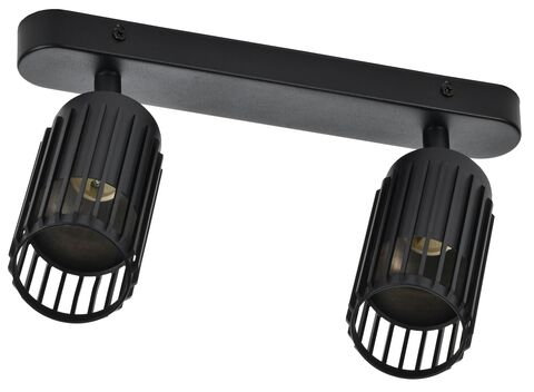 Светильник 4208 настенно-потолочн. 2хGU10 черный IEK