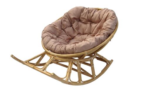 Кресло-качалка на полозьях Garden Story Папасан Харли D110 3 уп(1 уп корзина медовый, 1 уп полозья, 1 уп подушка
