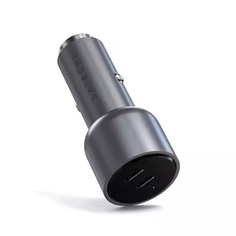 Автомобильная зарядка Satechi 40W Dual USB-C Car Charger, серый космос