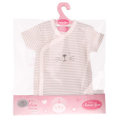 Munecas Antonio Juan Одежда для кукол и пупсов 40 - 45 см, боди на кнопках в полоску, подгузник / памперс (91046-15)