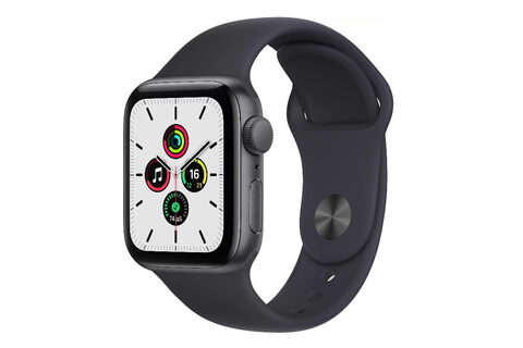 Смарт часы Apple Watch SE GPS, 40mm Space Grey Aluminium Case with Midnight Sport Band - Regular (MKQ13GK/A)