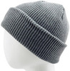 Картинка шапка вязаная Skully Wear beanie long thick dark grey - 7