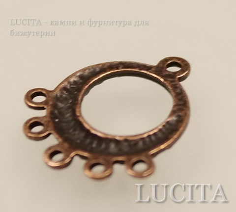 Коннектор (1-5) 20х15 мм (цвет - античная медь), пара ()