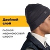 Картинка шапка-бини Buff hat wool heavyweight Grey - 2