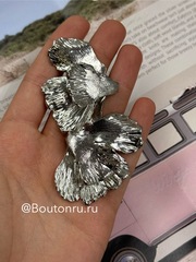 Серьги серебристые изогнутые 