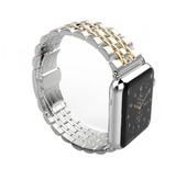 Металлический ремешок Metall 7-Bead 42 мм / 44 мм / 45 мм / 49 мм для Apple Watch (Серебристо-золотой)